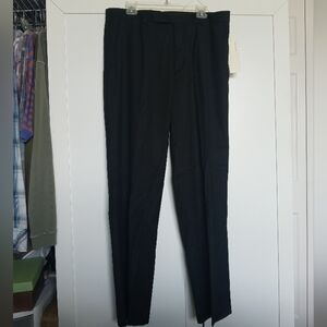 NWT Perry Ellis 36x34  Black Dress Pants Straight-Leg Formal
